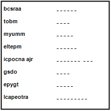 Ancient Egypt Word scramble