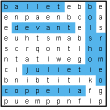 Ballet word search
