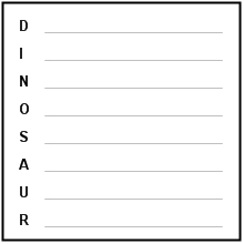 Dinosaurs Acrostic Poem