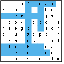 Football Soccer word search