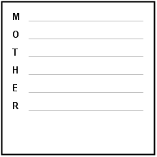 Mothers Day Acrostic Poem