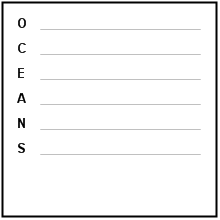 Oceans and Continents Acrostic Poem