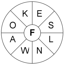 Winter Word Wheel